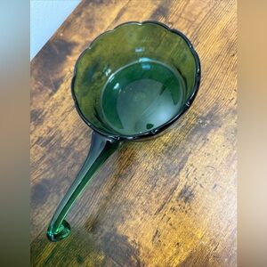 Vintage Green Glass Saucepan blenko
